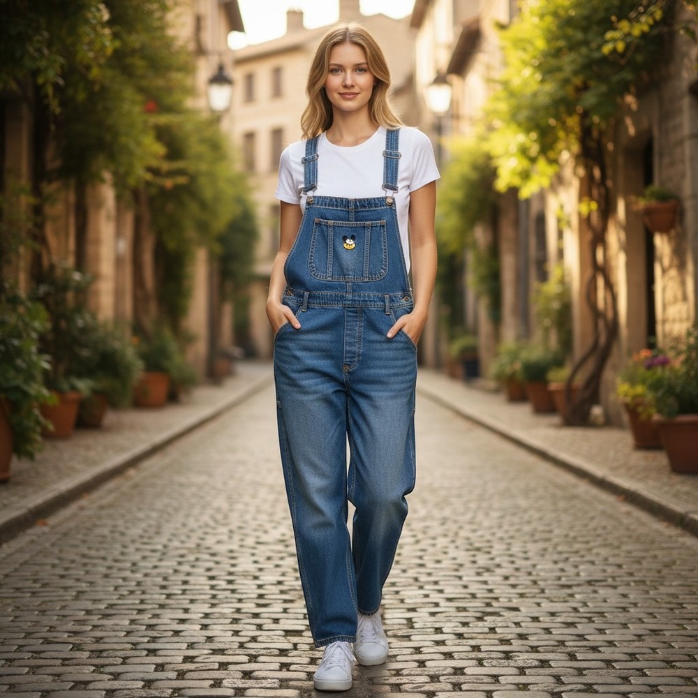 Carolina Blues Denim Overalls Womens XL Blue Carpenter Dungarees Vintage Style
